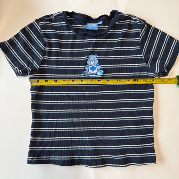 Care Bears‎ Y2K Junior's Cropped Grumpy Bear Striped Shirt Size XL - Picture 5 of 10